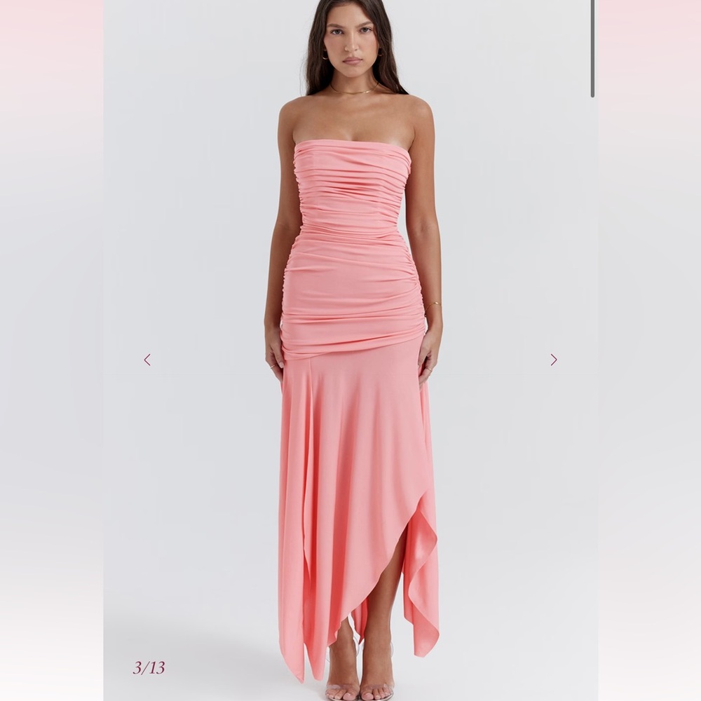 House of CB Strapless Apricot Ivana Dress